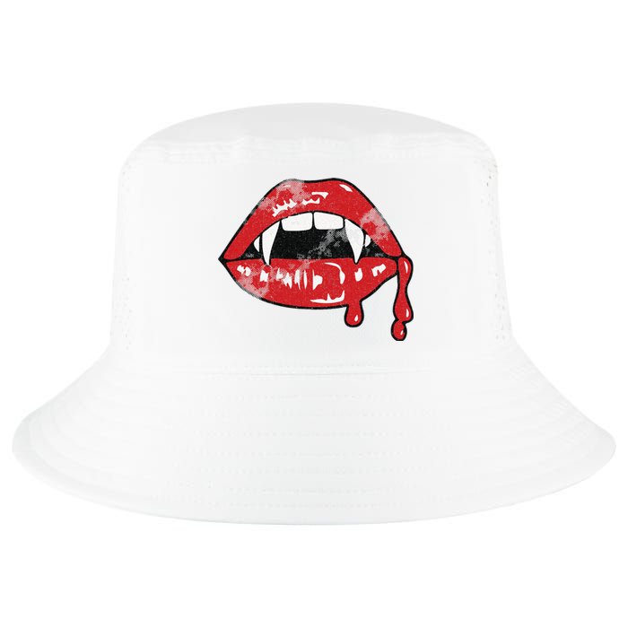 Vampire Lips Lazy Halloween Costume Blood Fangs Cool Comfort Performance Bucket Hat