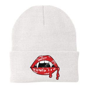 Vampire Lips Lazy Halloween Costume Blood Fangs Knit Cap Winter Beanie