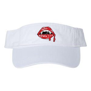 Vampire Lips Lazy Halloween Costume Blood Fangs Valucap Bio-Washed Visor