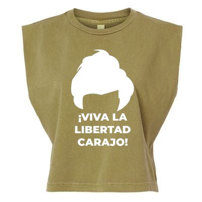 Viva La Libertad Carajo! Javier Milei Peluca Milei Garment-Dyed Women's Muscle Tee