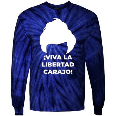 Viva La Libertad Carajo! Javier Milei Peluca Milei Tie-Dye Long Sleeve Shirt