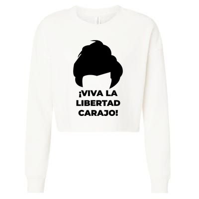 Viva La Libertad Carajo! Javier Milei Peluca Milei Cropped Pullover Crew