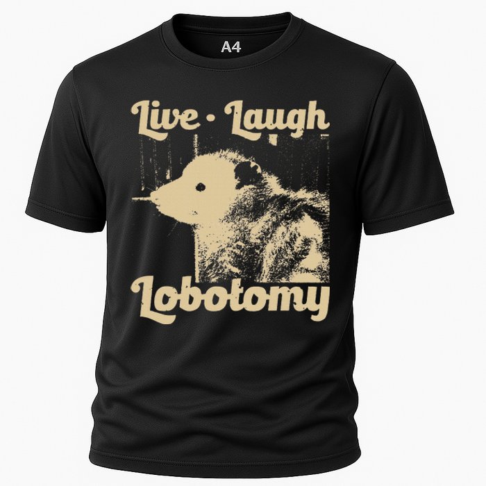 Vintage Live Laugh Lobotomy Lobotomies Retro Opossum Lovers Cooling Performance Crew T-Shirt