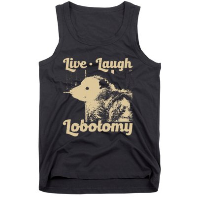 Vintage Live Laugh Lobotomy Lobotomies Retro Opossum Lovers Tank Top