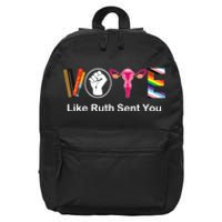 Vote Like Like Ruth Sent You Feminist 16 in Basic Backpack