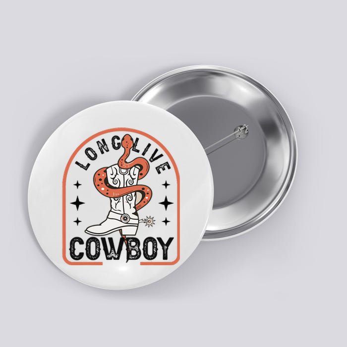 Vintage Long Live Howdy Bronc Rodeo Cow Boot Riding Horse Button