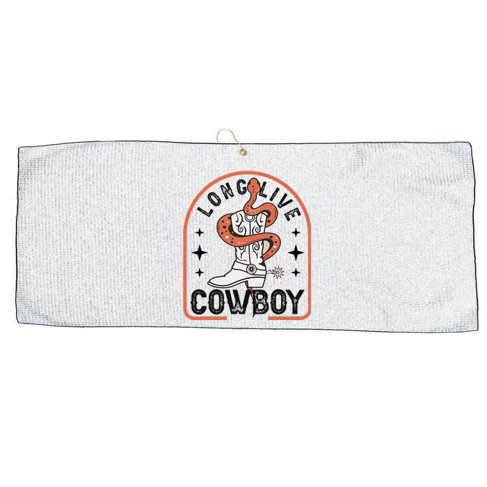 Vintage Long Live Howdy Bronc Rodeo Cow Boot Riding Horse Large Microfiber Waffle Golf Towel