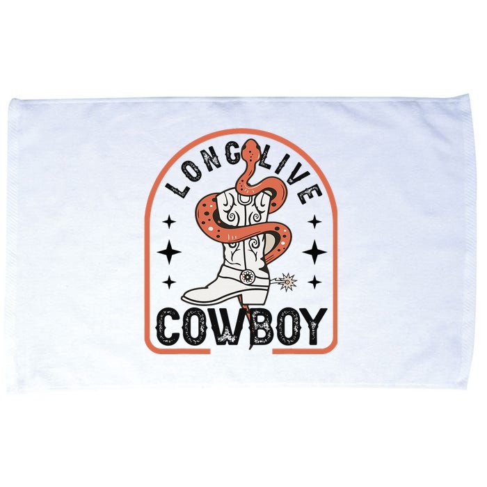 Vintage Long Live Howdy Bronc Rodeo Cow Boot Riding Horse Microfiber Hand Towel