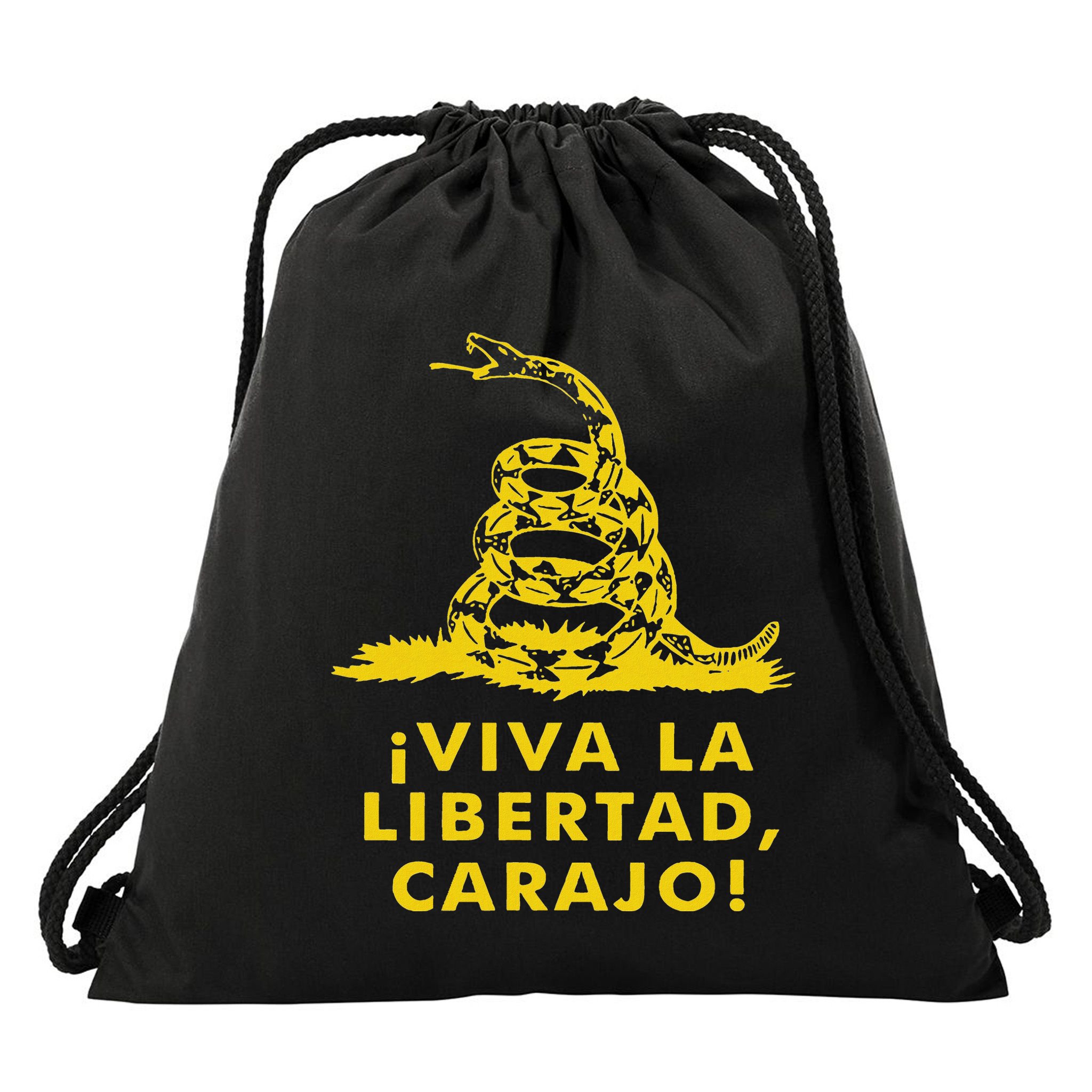 Viva La Libertad Carajo Milei Libertarian Ancap Liberty Drawstring Bag