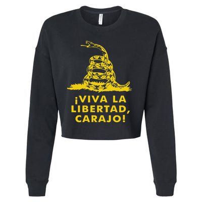 Viva La Libertad Carajo Milei Libertarian Ancap Liberty Cropped Pullover Crew