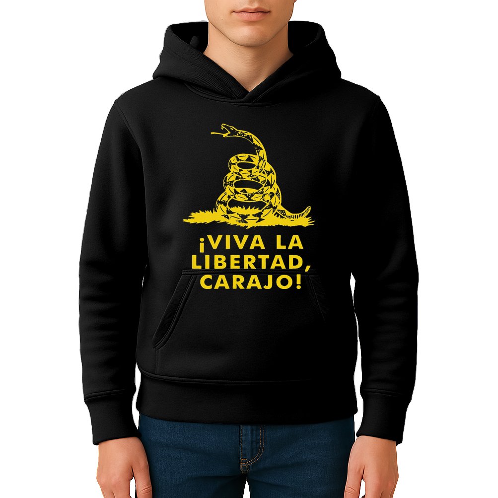 Viva La Libertad Carajo Milei Libertarian Ancap Liberty Kids Hoodie