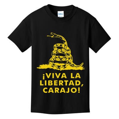 Viva La Libertad Carajo Milei Libertarian Ancap Liberty Kids T-Shirt