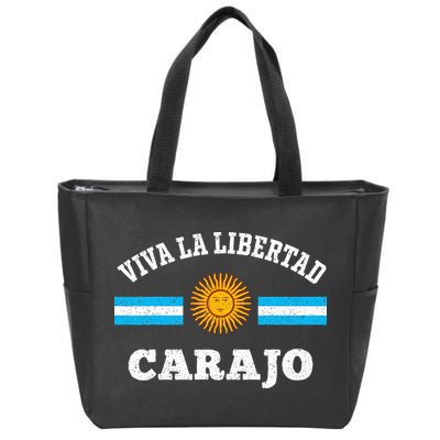 Viva La Libertad Carajo Javier Milei Presidente De Argentina Zip Tote Bag