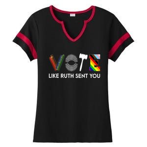 Vote Like Like Ruth Sent You Feminist Rbg Ruth Bader Ginsburg Ladies Halftime Notch Neck Tee