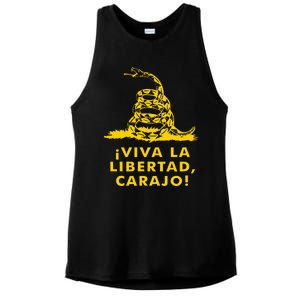 Viva La Libertad Carajo Milei Libertarian Ancap Liberty Ladies PosiCharge Tri-Blend Wicking Tank