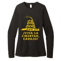 Viva La Libertad Carajo Milei Libertarian Ancap Liberty Womens CVC Long Sleeve Shirt