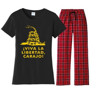 Viva La Libertad Carajo Milei Libertarian Ancap Liberty Women's Flannel Pajama Set