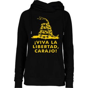 Viva La Libertad Carajo Milei Libertarian Ancap Liberty Womens Funnel Neck Pullover Hood