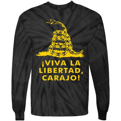 Viva La Libertad Carajo Milei Libertarian Ancap Liberty Tie-Dye Long Sleeve Shirt