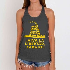 Viva La Libertad Carajo Milei Libertarian Ancap Liberty Women's Knotted Racerback Tank