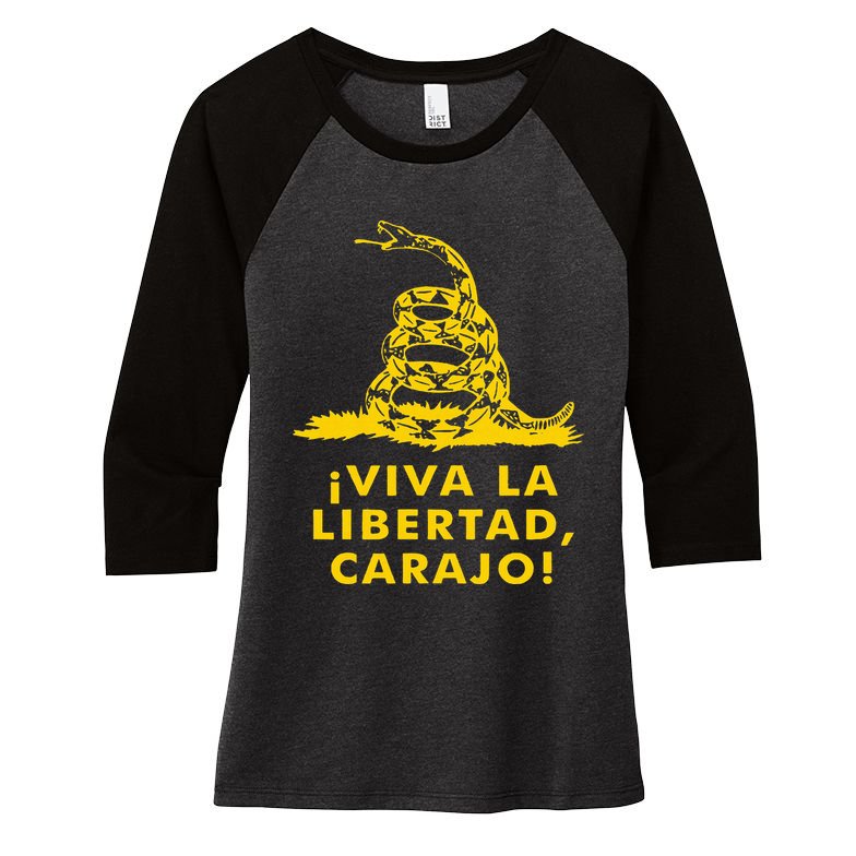 Viva La Libertad Carajo Milei Libertarian Ancap Liberty Women's Tri-Blend 3/4-Sleeve Raglan Shirt