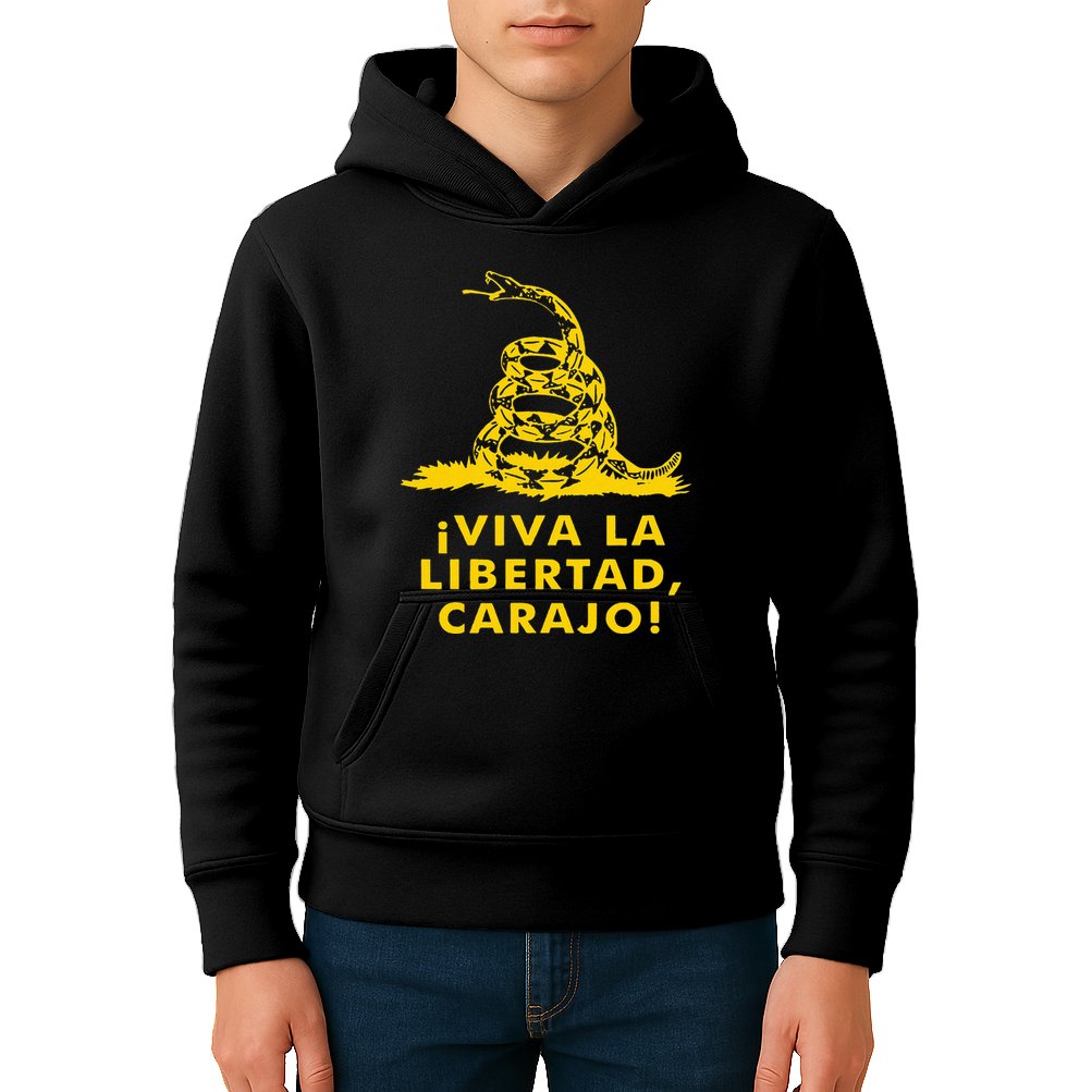 Viva La Libertad Carajo Milei Libertarian Ancap Liberty Kids Hoodie