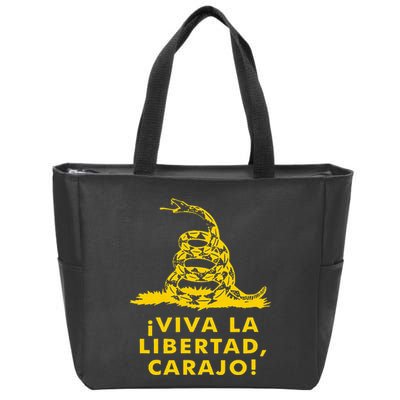 Viva La Libertad Carajo Milei Libertarian Ancap Liberty Zip Tote Bag