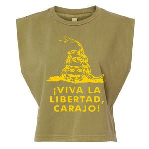 Viva La Libertad Carajo Milei Libertarian Ancap Liberty Garment-Dyed Women's Muscle Tee