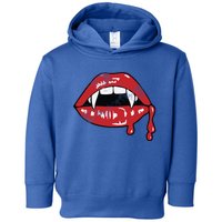 Vampire Lips Lazy Halloween Costume Blood Fangs Cool Gift Toddler Hoodie