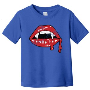 Vampire Lips Lazy Halloween Costume Blood Fangs Cool Gift Toddler T-Shirt