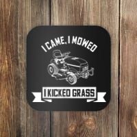 Vintage Lawn Mowing Funny Landscaping Mowologist Coaster