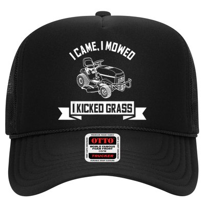 Vintage Lawn Mowing Funny Landscaping Mowologist Trucker Hat
