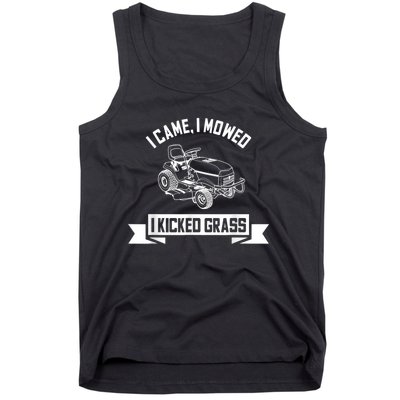 Vintage Lawn Mowing Funny Landscaping Mowologist Tank Top