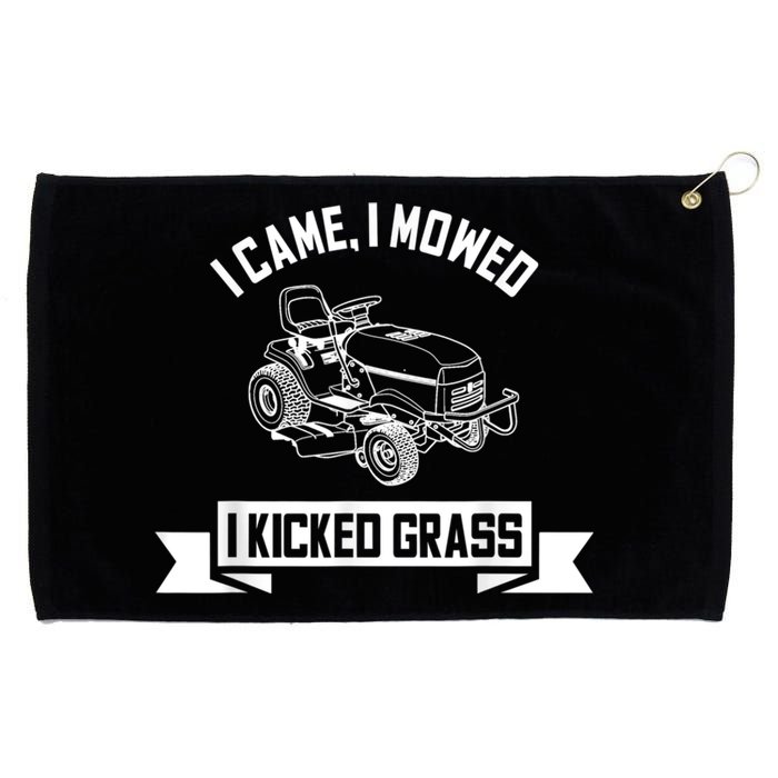 Vintage Lawn Mowing Funny Landscaping Mowologist Grommeted Golf Towel