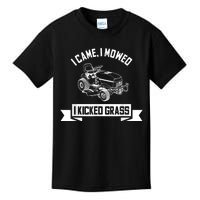 Vintage Lawn Mowing Funny Landscaping Mowologist Kids T-Shirt