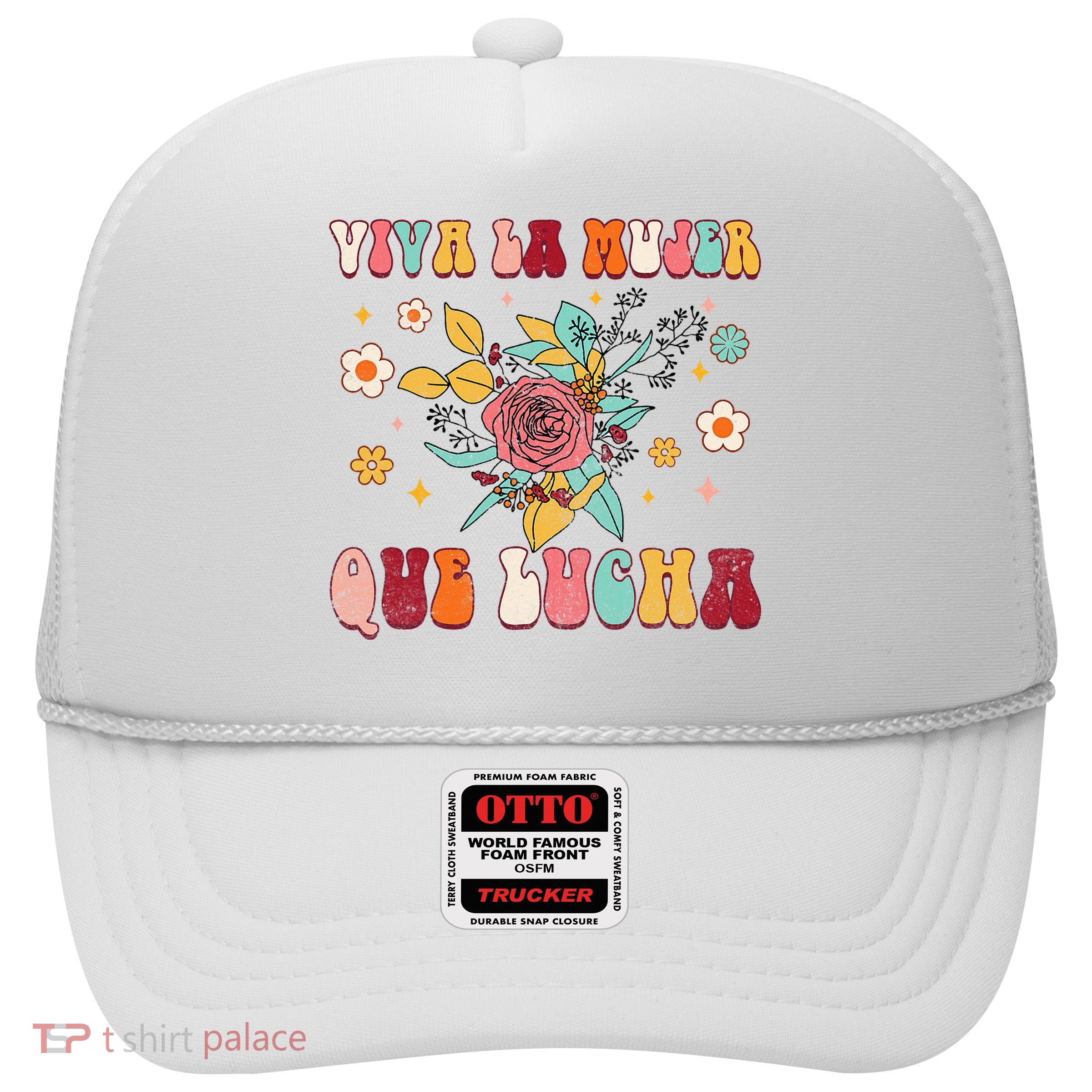 Viva La Mujer Que Lucha Latina Power Feminist Mexican Groovy Trucker Hat