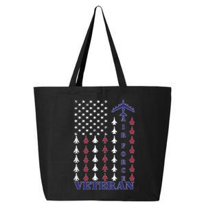 Veteran Lives Matter Air Force Veteran Proud Veteran Grandpa Gift 25L Jumbo Tote