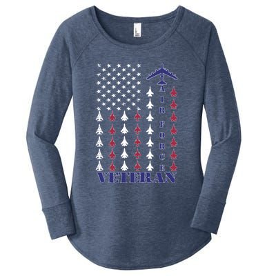 Veteran Lives Matter Air Force Veteran Proud Veteran Grandpa Gift Women's Perfect Tri Tunic Long Sleeve Shirt