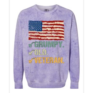 Veteran Lives Matter Grumpy Old Veteran Vietnam Veterans Day Gift Colorblast Crewneck Sweatshirt