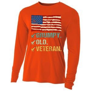 Veteran Lives Matter Grumpy Old Veteran Vietnam Veterans Day Gift Cooling Performance Long Sleeve Crew