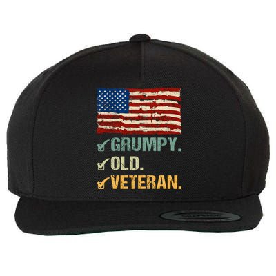 Veteran Lives Matter Grumpy Old Veteran Vietnam Veterans Day Gift Wool Snapback Cap