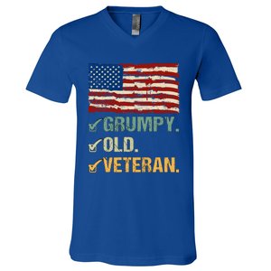 Veteran Lives Matter Grumpy Old Veteran Vietnam Veterans Day Gift V-Neck T-Shirt