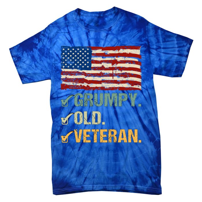 Veteran Lives Matter Grumpy Old Veteran Vietnam Veterans Day Gift Tie-Dye T-Shirt