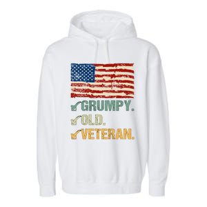 Veteran Lives Matter Grumpy Old Veteran Vietnam Veterans Day Gift Garment-Dyed Fleece Hoodie