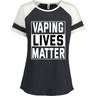 Vaping Lives Matter #Dont Ban Vaping Gift Enza Ladies Jersey Colorblock Tee