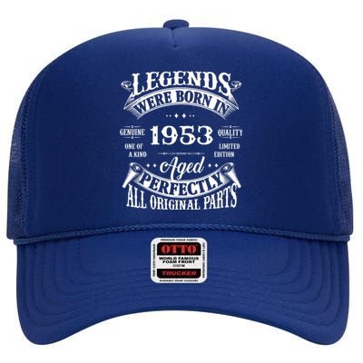 Vintage Legend Made In 1953 The Original Birthday High Crown Mesh Back Trucker Hat