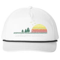 Vintage Ludington Michigan Sunset Souvenir Print Snapback Five-Panel Rope Hat