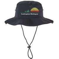 Vintage Ludington Michigan Sunset Souvenir Print Legacy Cool Fit Booney Bucket Hat