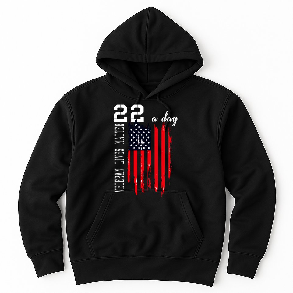 Veteran Lives Matter Suicide Awareness Ptsd Veteran 22 Day Cool Gift Hoodie