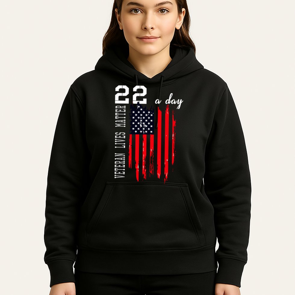 Veteran Lives Matter Suicide Awareness Ptsd Veteran 22 Day Cool Gift Hoodie